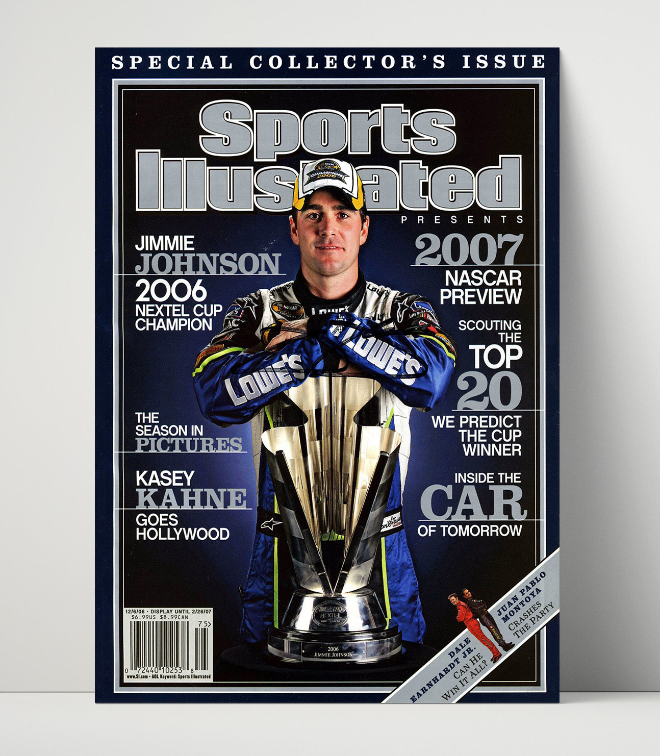 Jimmie Johnson - 2007 NASCAR Preview SI Cover - Gallery Frame racing wall art