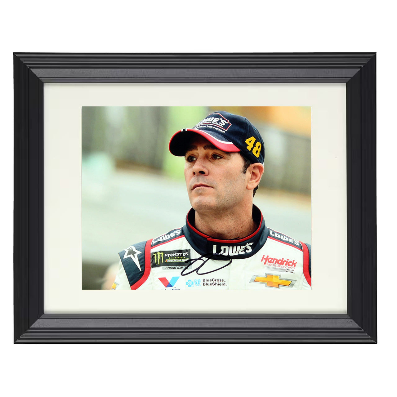 Jimmie Johnson – Hendrick Motorsports Image 8x10 matted black framed racing wall art