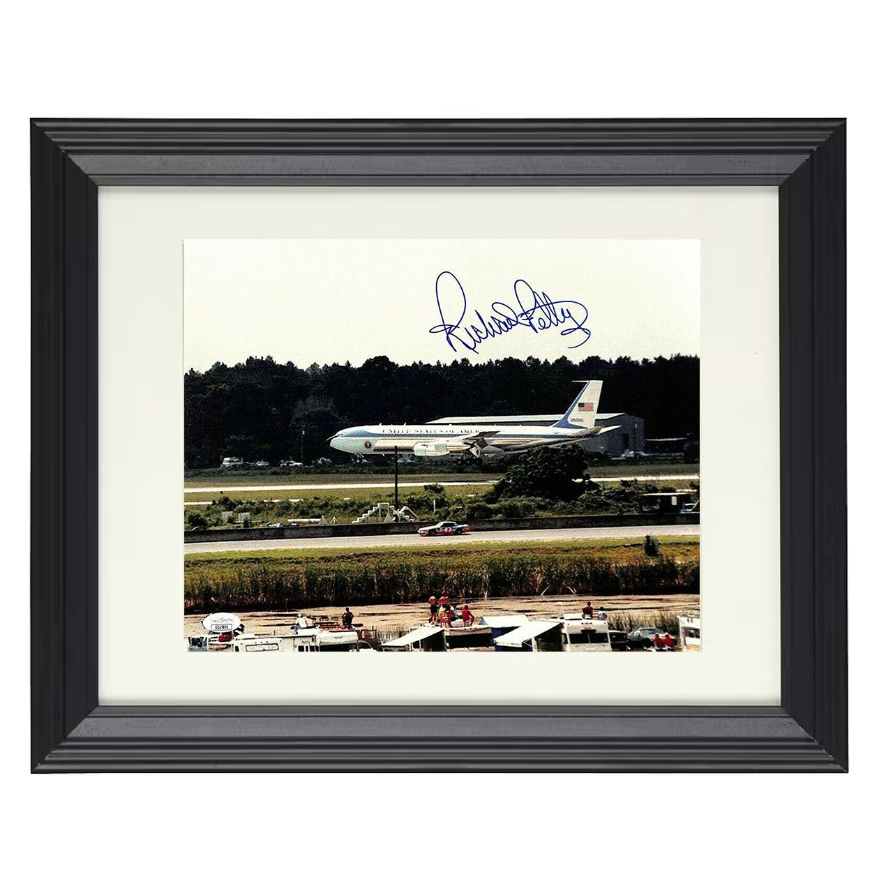 Richard Petty – Air Force One 8x10 matted black framed racing wall art