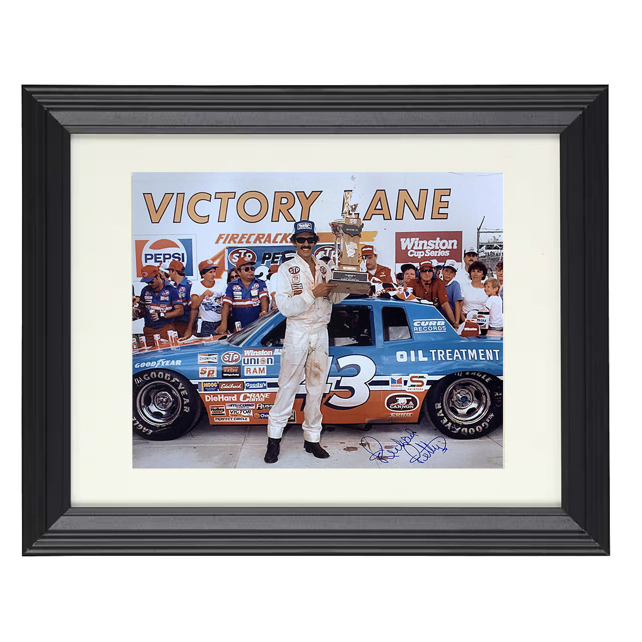 Richard Petty – Victory Lane 8x10 matted black framed racing wall art