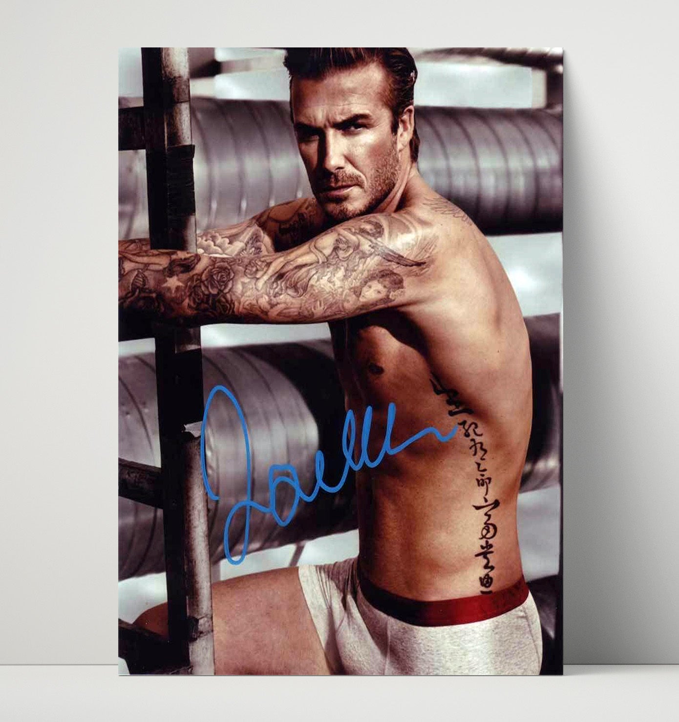 Beckham Athletic Tattoo Sleeve Spotlight Soccer Print 16x20 Unframed Print soccer wall art print – Soccer Prints decor