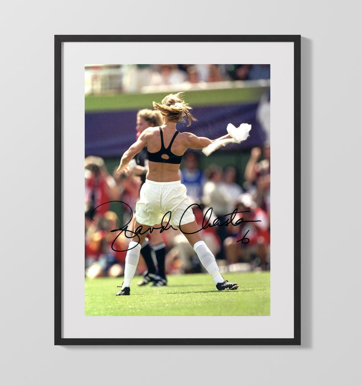 Brandi Chastain USA World Cup Celebration Moment 1999 - Gallery Frame soccer wall art