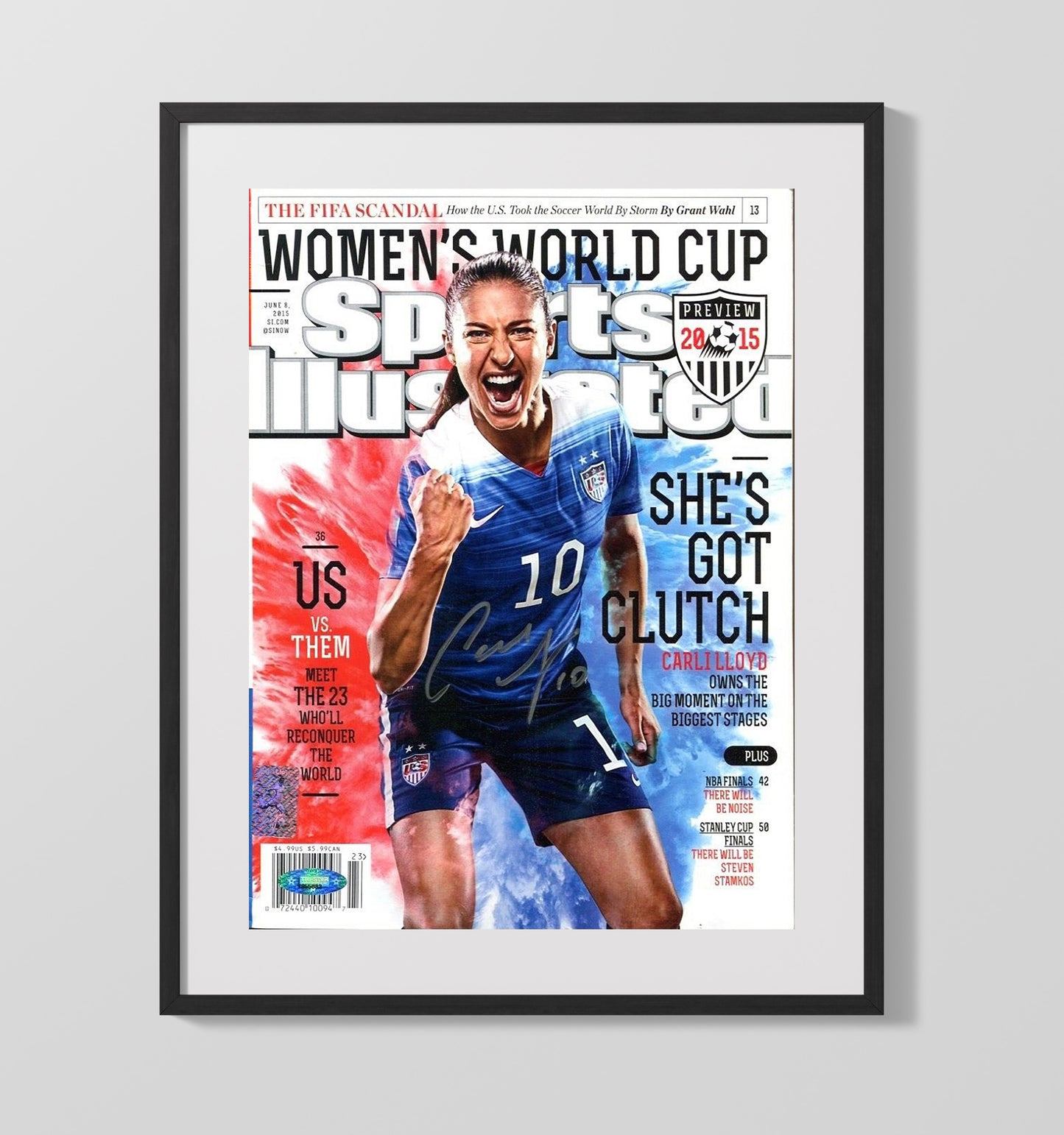 Carli Lloyd USA She's Got Clutch SI Cover 2015 - Gallery Frame soccer wall art