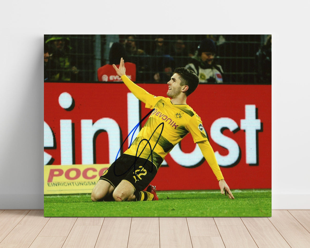 Christian Pulisic – Borussia Dortmund Goal Celebration Slide unframed semi-gloss poster print