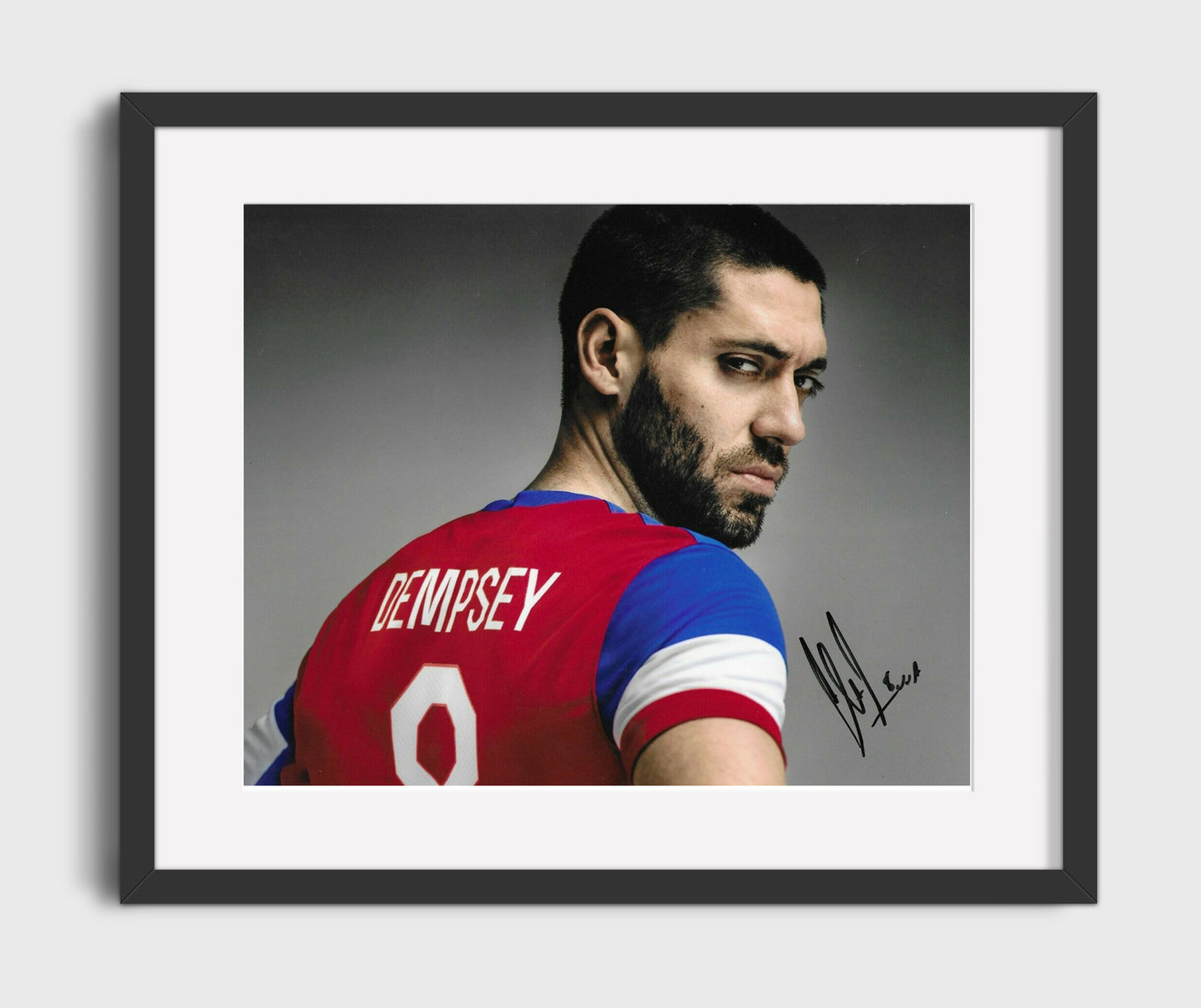Clint Dempsey USA Captain Turn - Gallery Frame soccer wall art