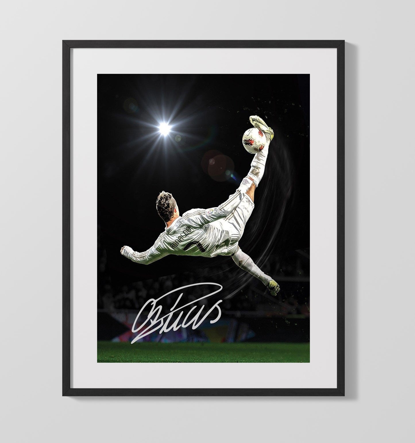 Cristiano Ronaldo Bicycle Kick Goal Moment - Gallery Frame soccer wall art