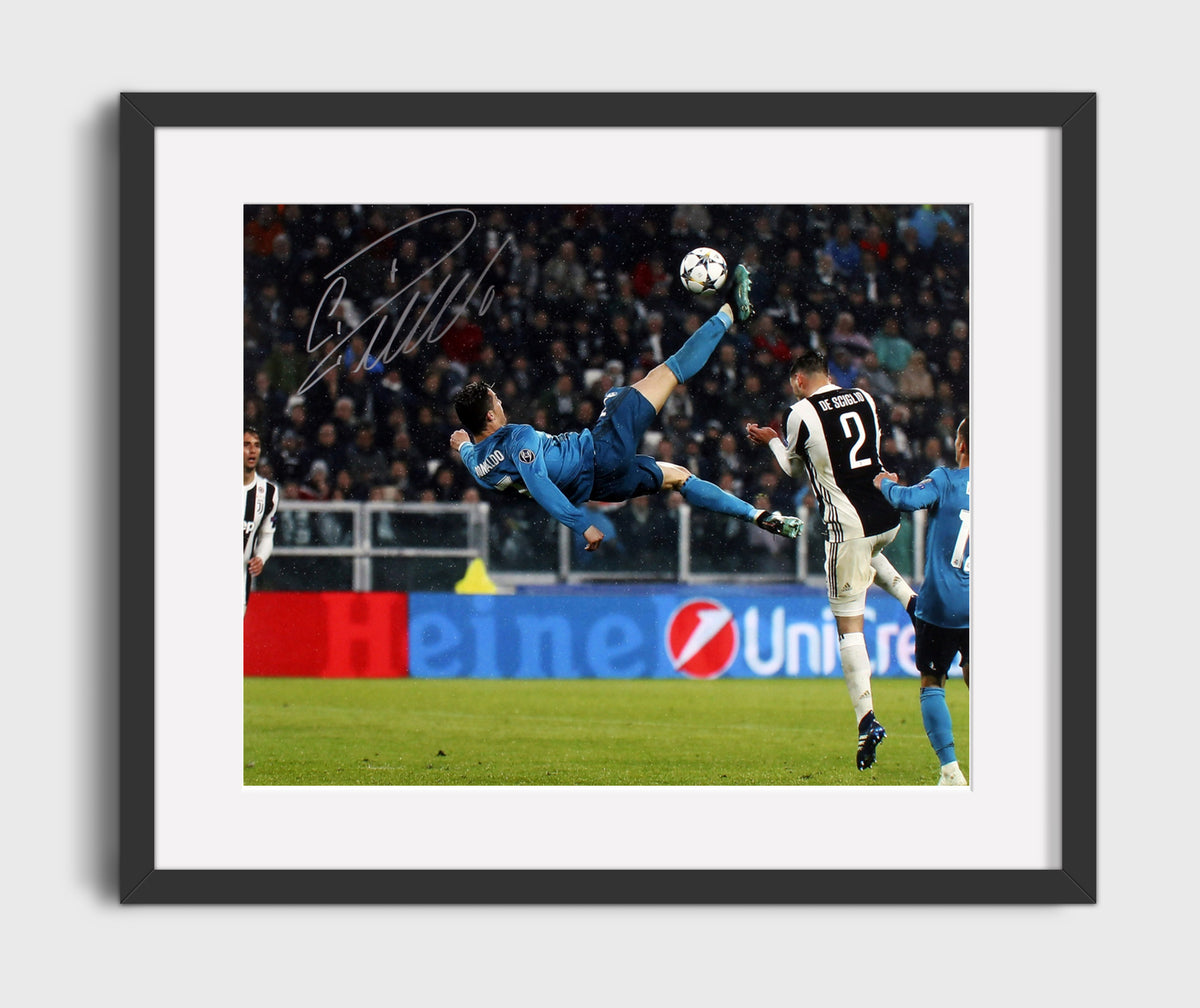 Cristiano Ronaldo Real Madrid Champions League Bicycle Kick Goal - Gallery Frame soccer wall art