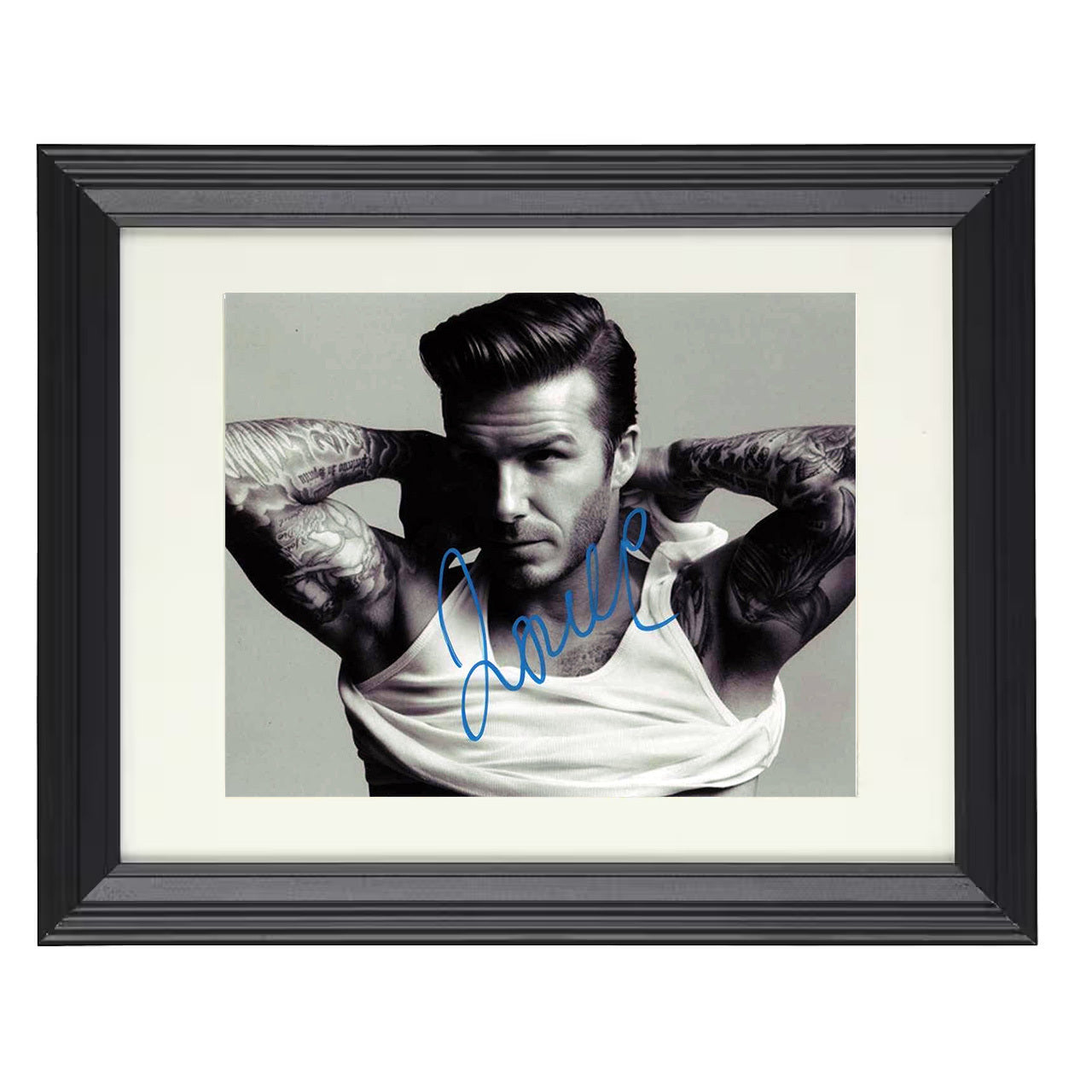 David Beckham – England Midfielder Classic Action 8x10 matted black framed soccer wall art