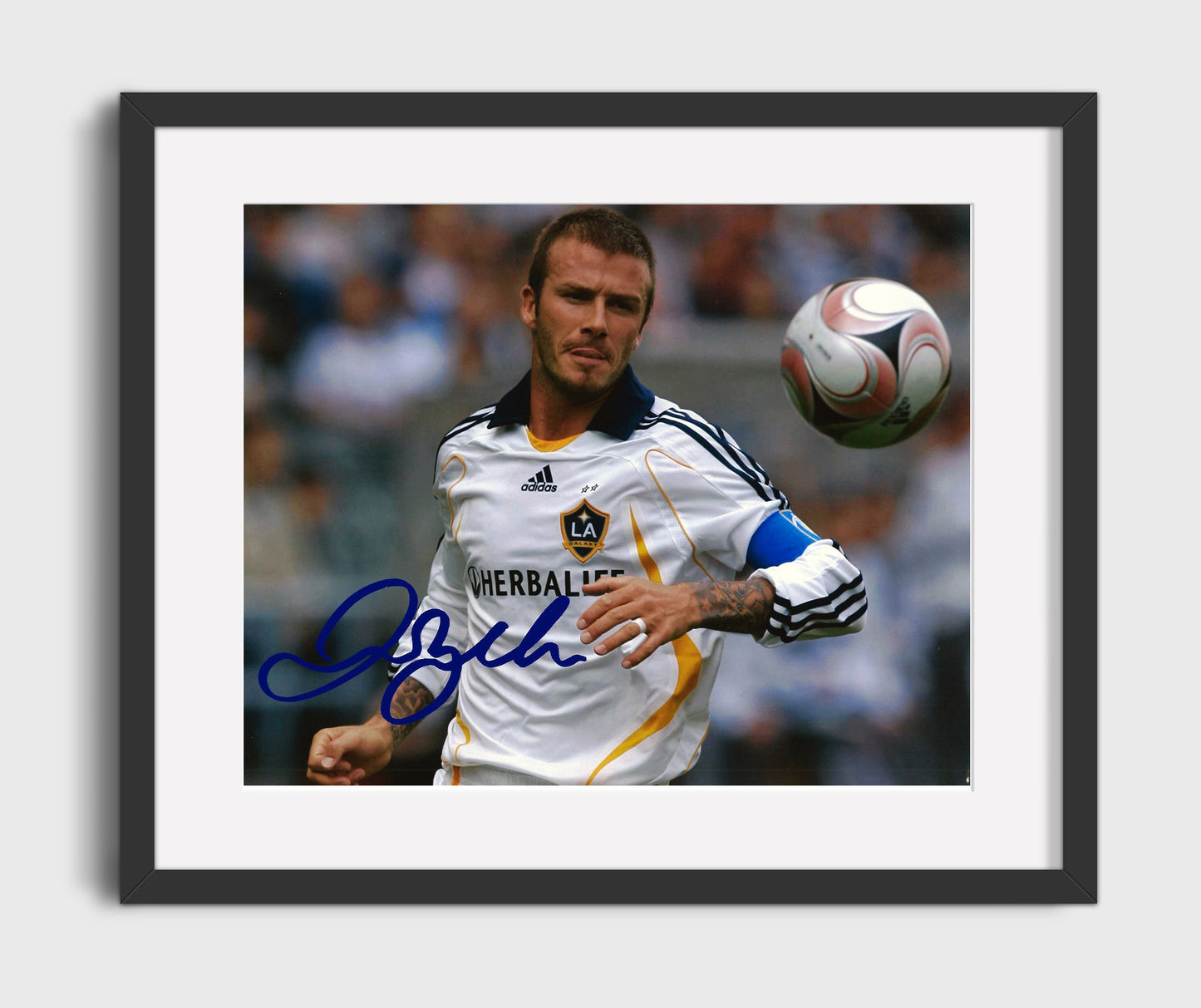 David Beckham LA Galaxy Midfield Control MLS Match Action - Gallery Frame soccer wall art