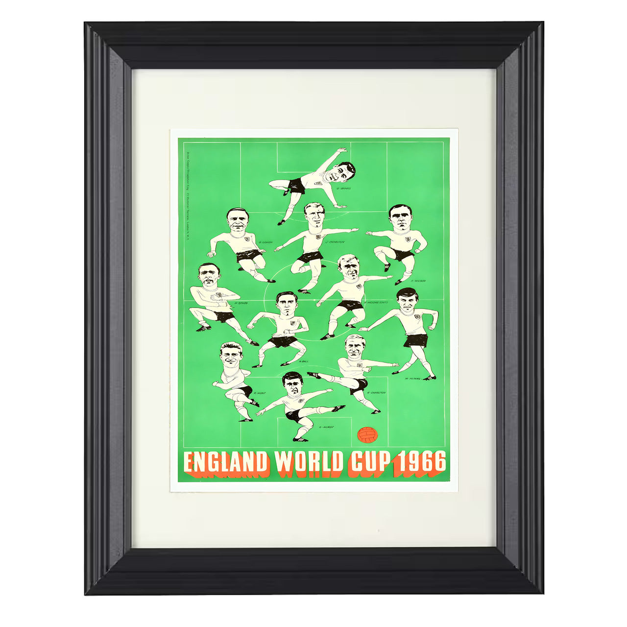 FIFA World Cup Artwork – England 1966 Champions 8x10 matted black framed soccer wall art