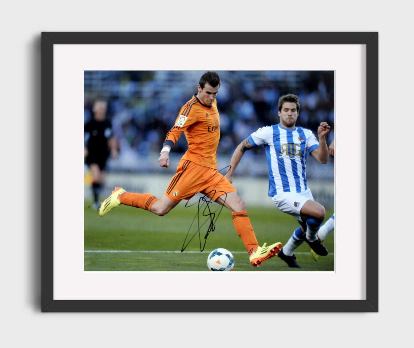 Gareth Bale Real Madrid Powerful Shot Match Action La Liga - Gallery Frame soccer wall art