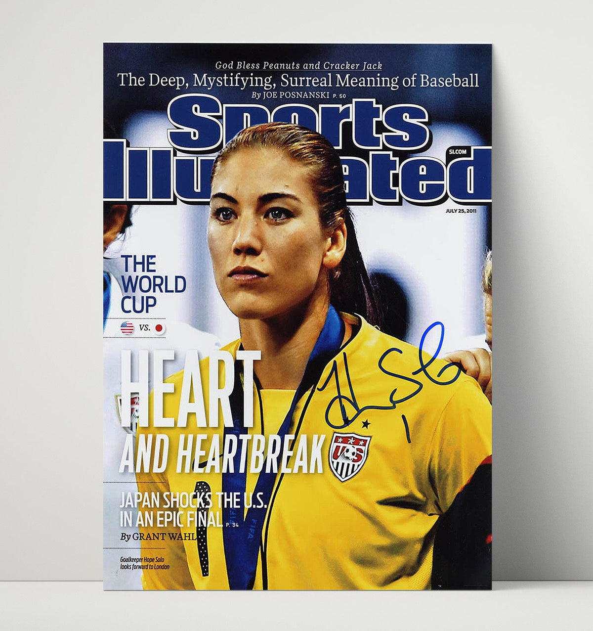 Hope Solo – Heart and Heartbreak 2011 SI unframed semi-gloss poster print