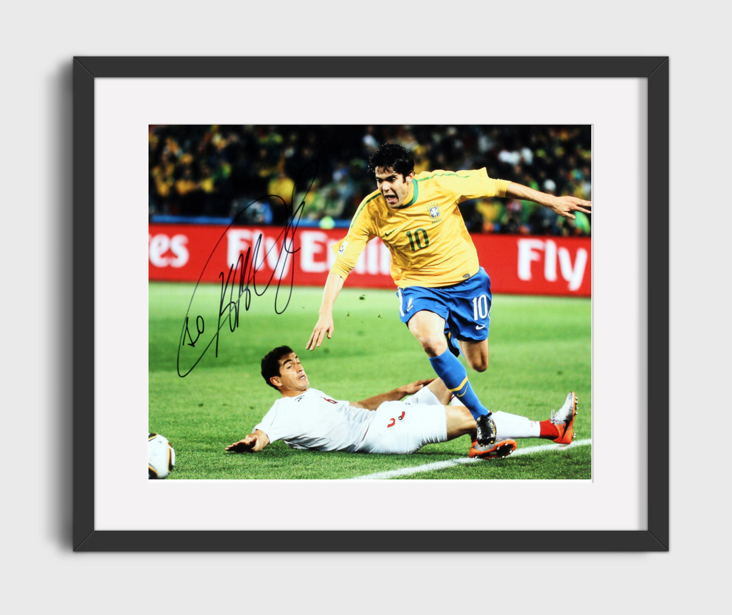 Kaka Brazil Sliding Ball Control Match Play - Gallery Frame soccer wall art