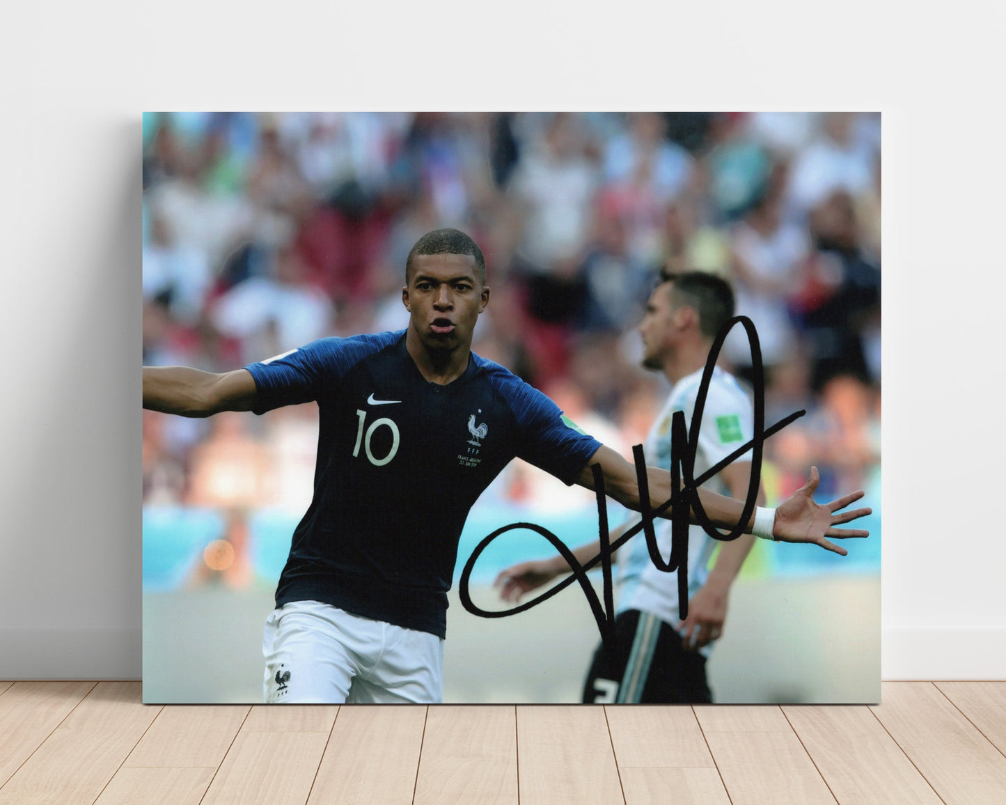 Kylian Mbappe France World Cup 2018 Goal Celebration Print Soccer Print 16x20 Unframed Print soccer wall art print – Soccer Prints decor