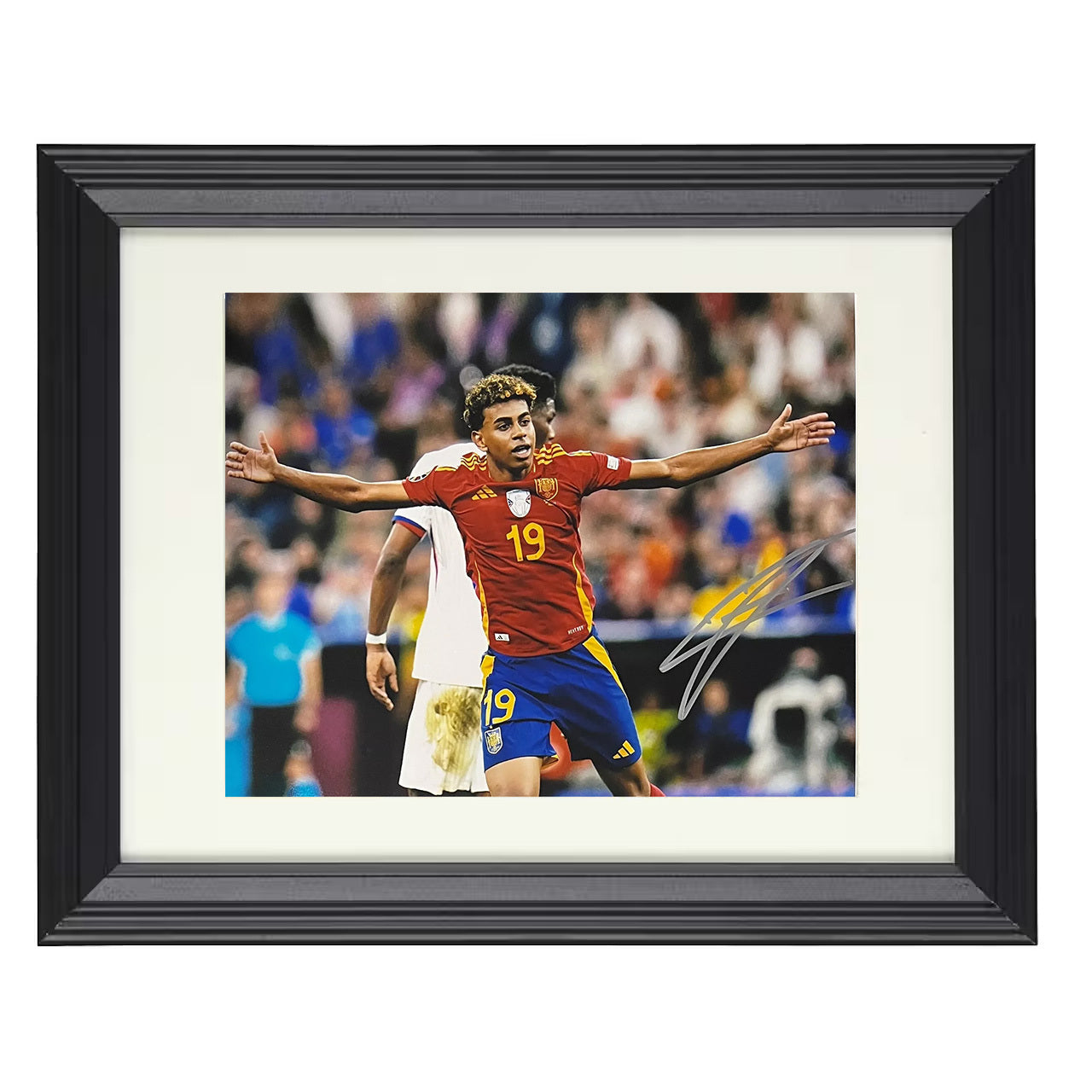 Lamine Yamal – FC Barcelona Golden Boy Celebration 8x10 matted black framed soccer wall art