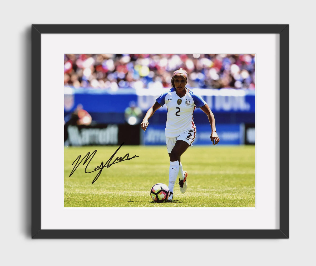Mallory Swanson USA Women's National Team Dribbling Attack - Gallery Frame soccer wall art