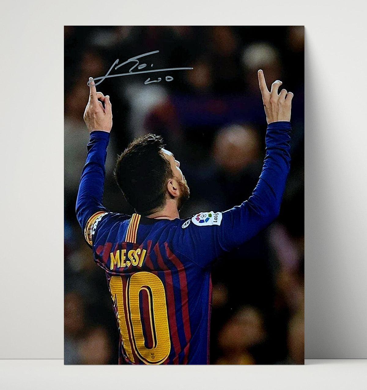 Lionel Messi – Barcelona Hands Raised Celebration unframed semi-gloss poster print