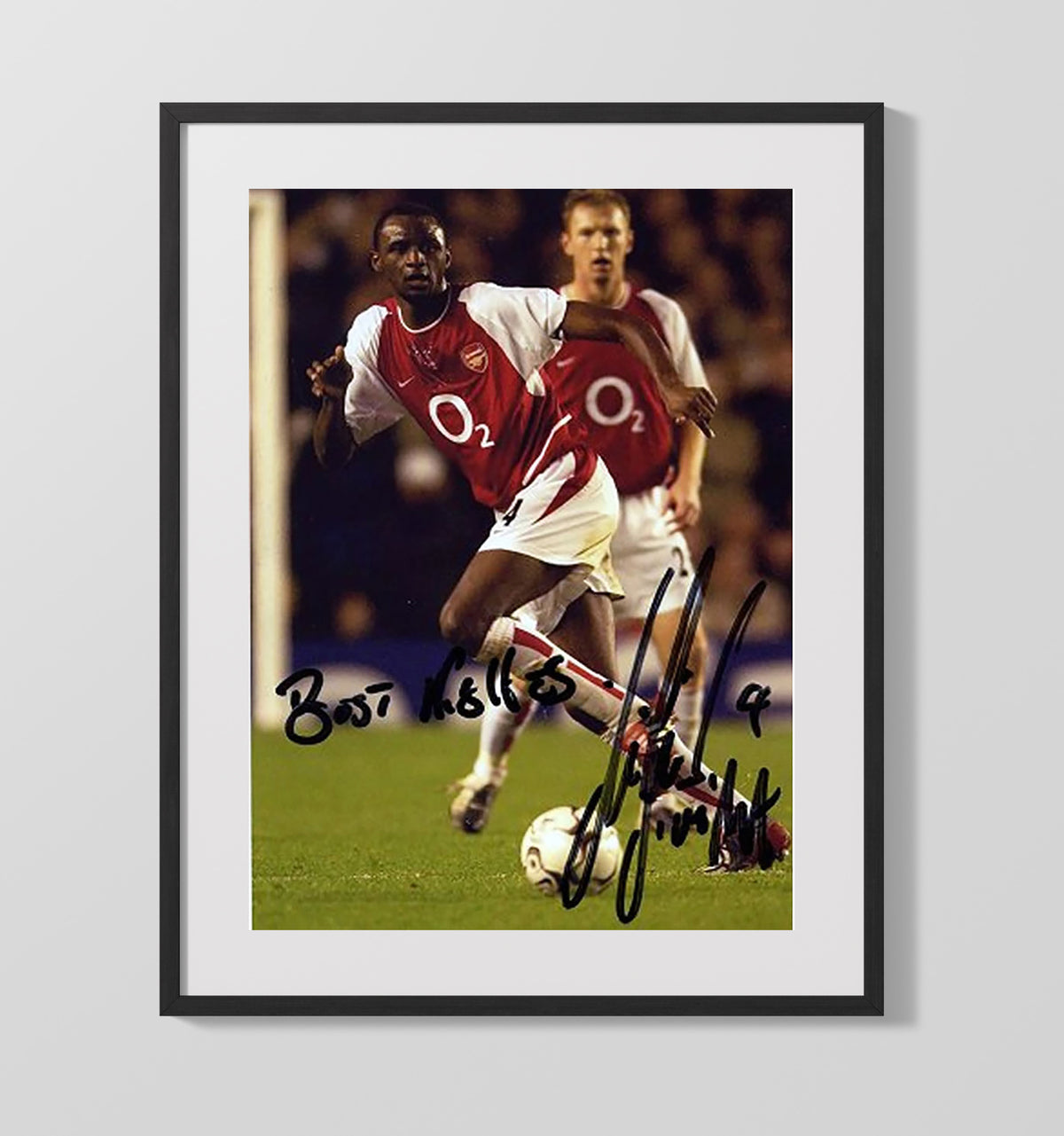 Patrick Vieira Arsenal Captain at Highbury - Gallery Frame soccer wall art
