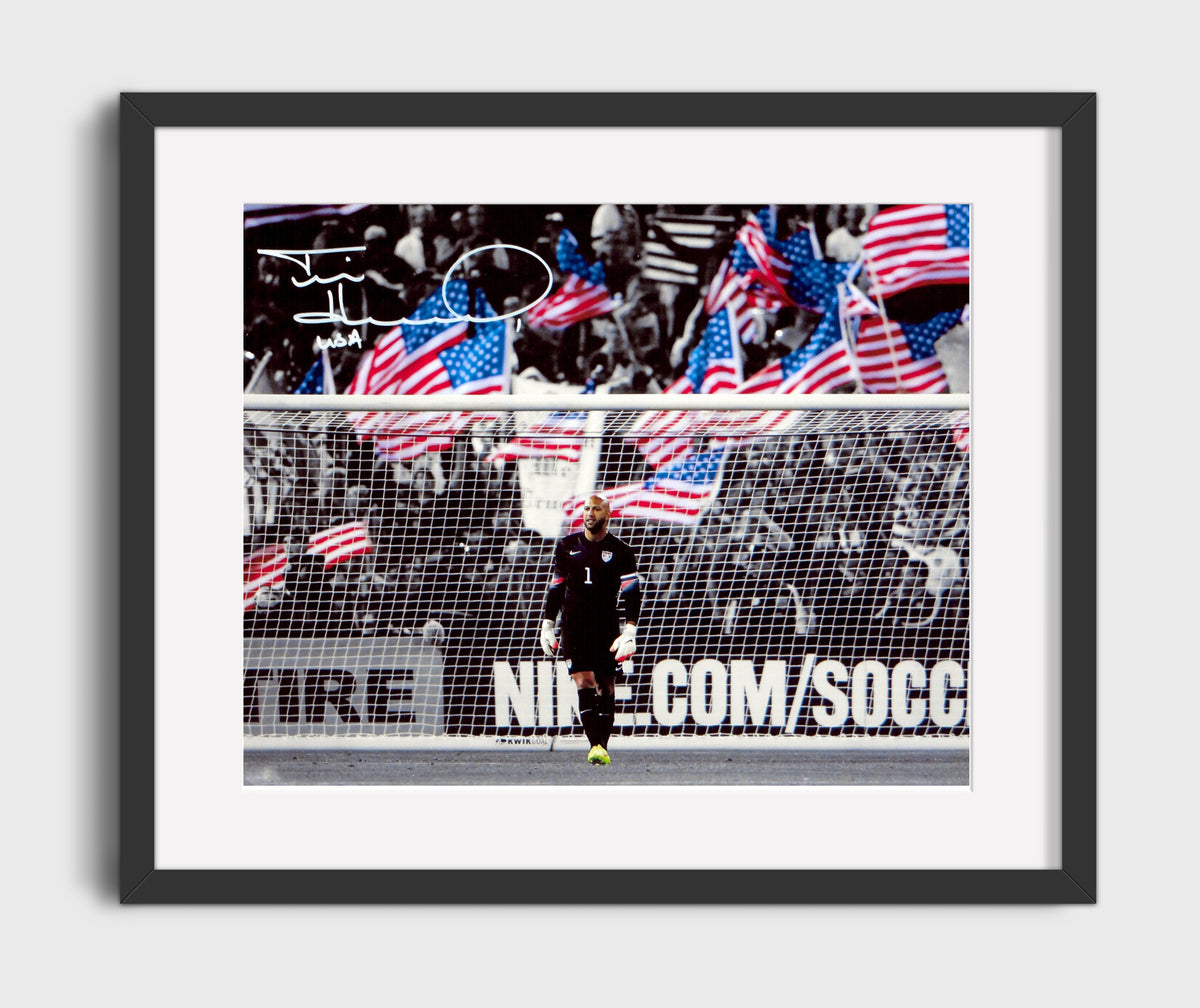Tim Howard USA Goalkeeper Commanding Goalmouth - Gallery Frame soccer wall art