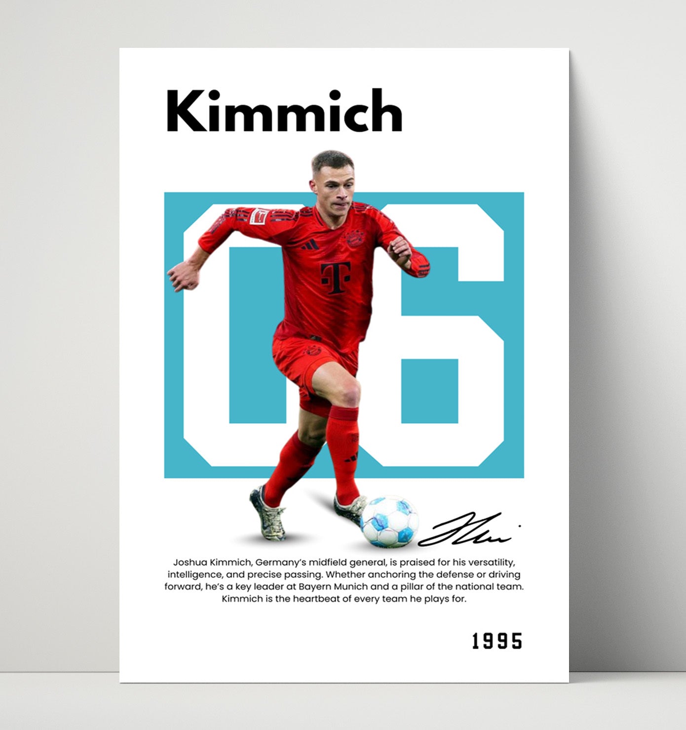Soccer Legends - Kimmich - No. 17 Player Bio Poster Unframed 8x10 in Plastic Sleeve in Plastic Sleeve wall art print – vintage decor
