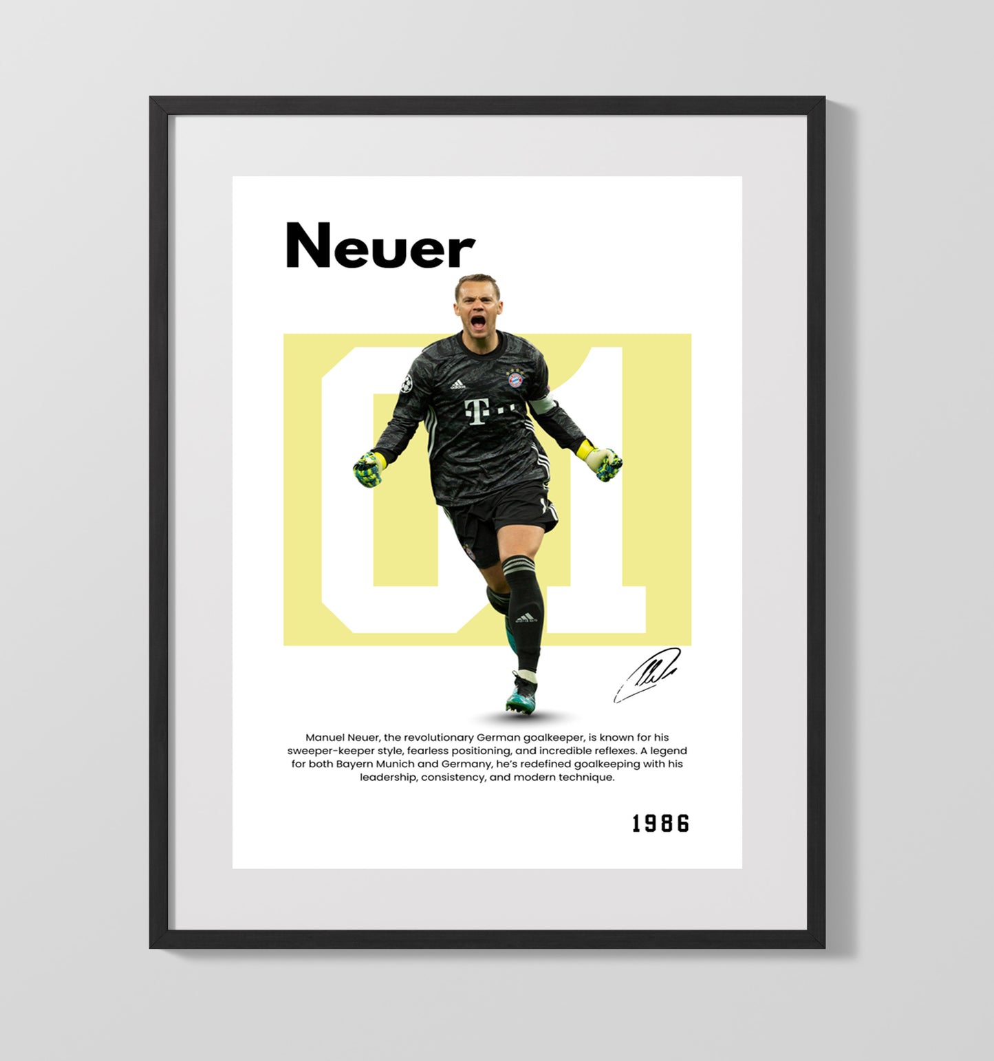 Manuel Neuer Player Bio Poster No. 04 - Unframed Print soccer wall art