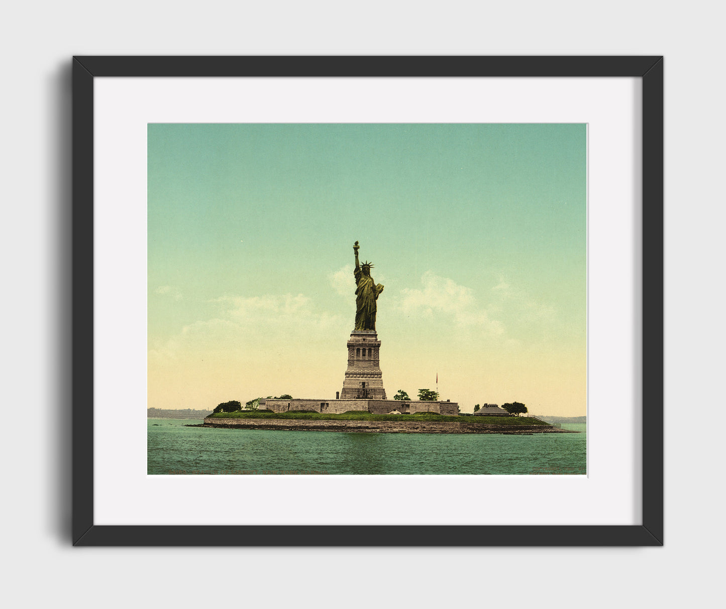 1910 Photo - Lady Liberty Stands Tall - Statue of Liberty Print - 16x20 Gallery Frame