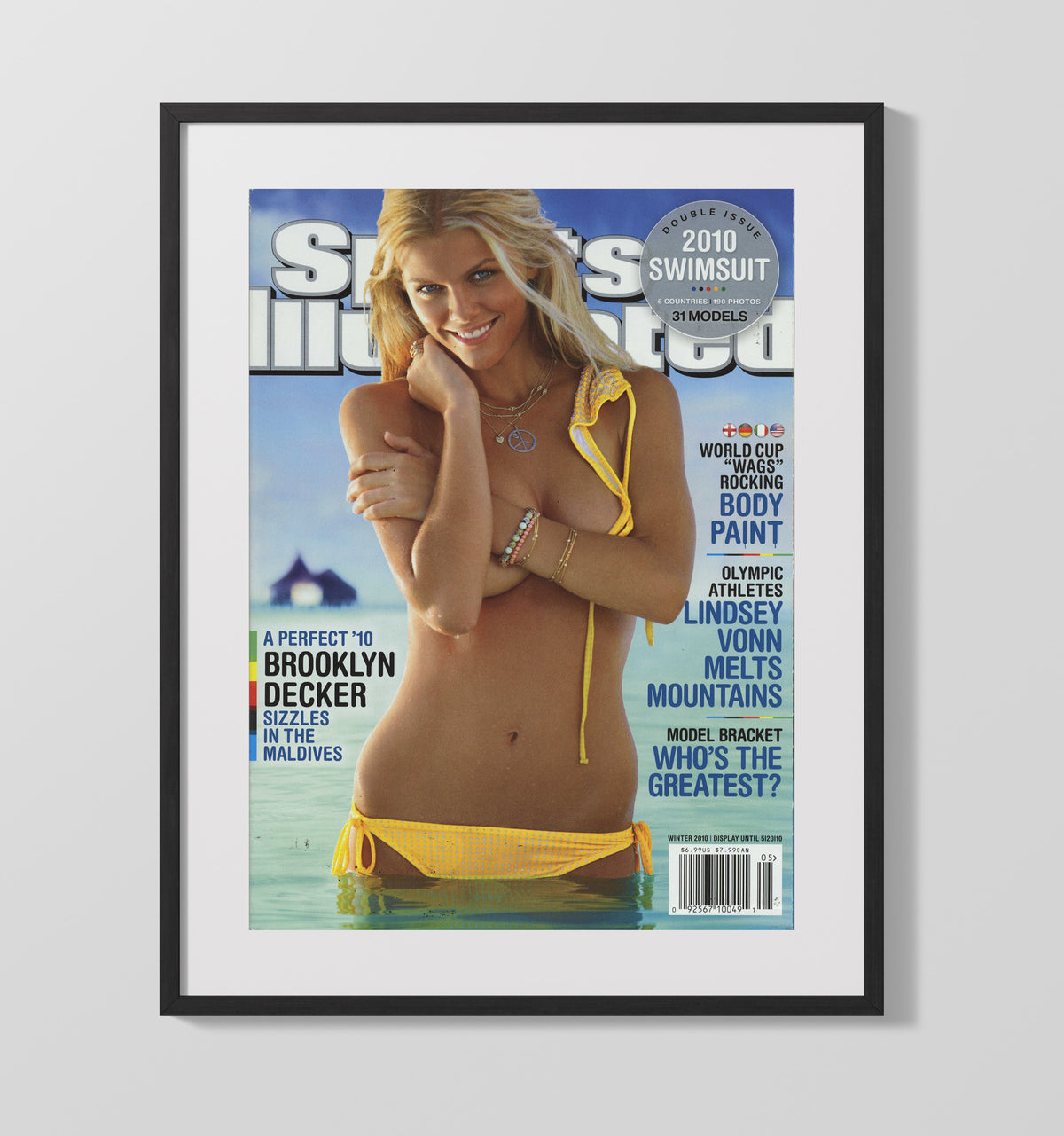 Brooklyn Decker - 2010 Maldives SI Swimsuit Issue Cover - Gallery Frame swimsuit wall art