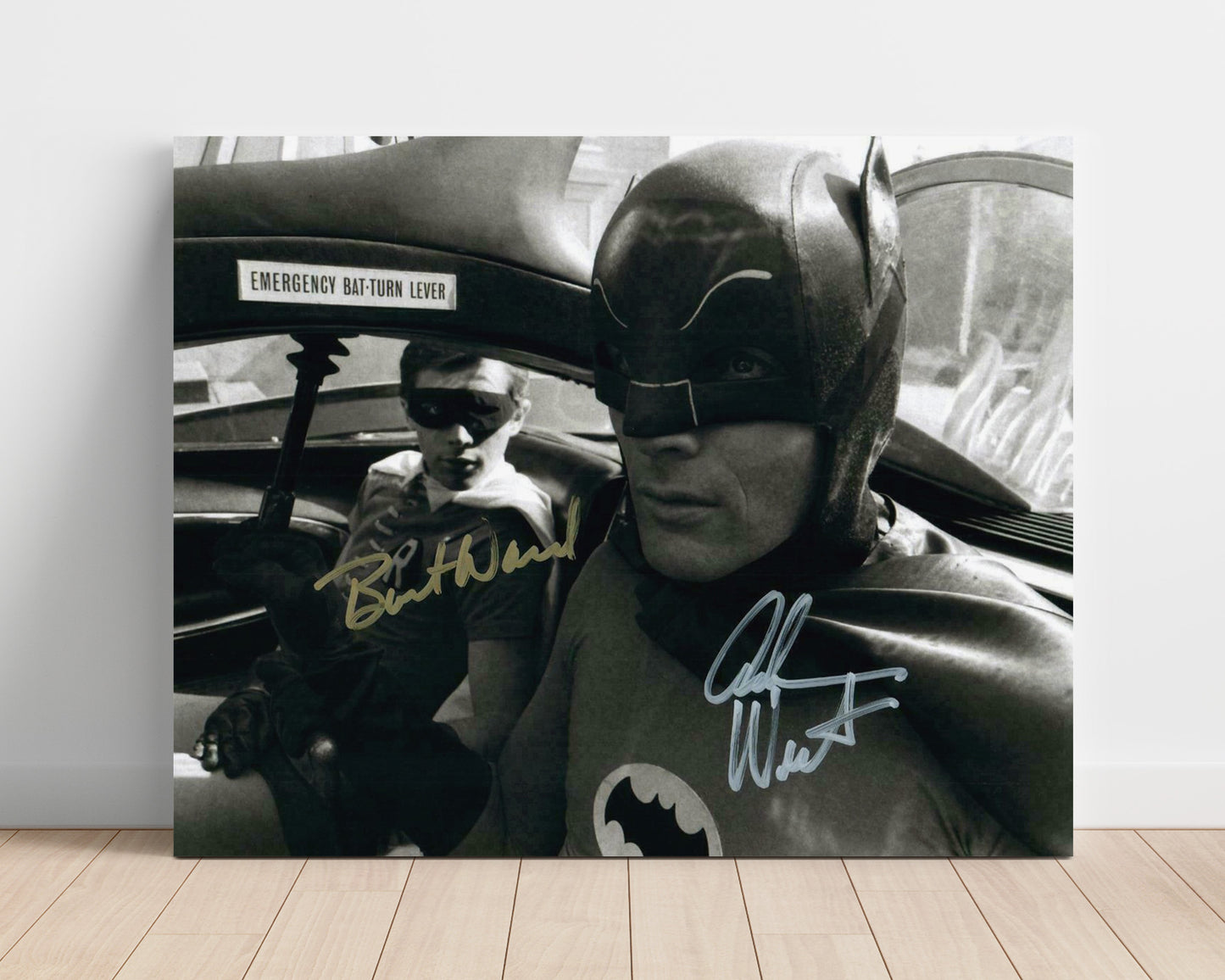 Batman - Adam West (Batman) and Burt Ward (Robin) Batmobile Interior Scene - Vintage Television Wall Art - 16x20 Unframed Print wall art print - television decor