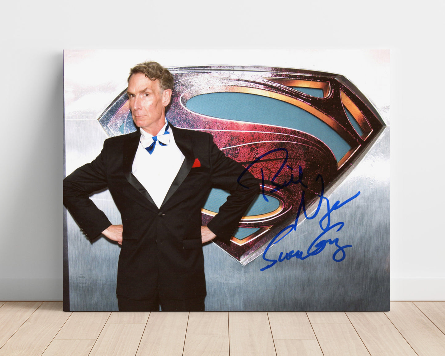 Bill Nye the Science Guy - Bill Nye (Host) Superman Logo Science - Vintage Television Wall Art - 16x20 Unframed Print wall art print - television decor