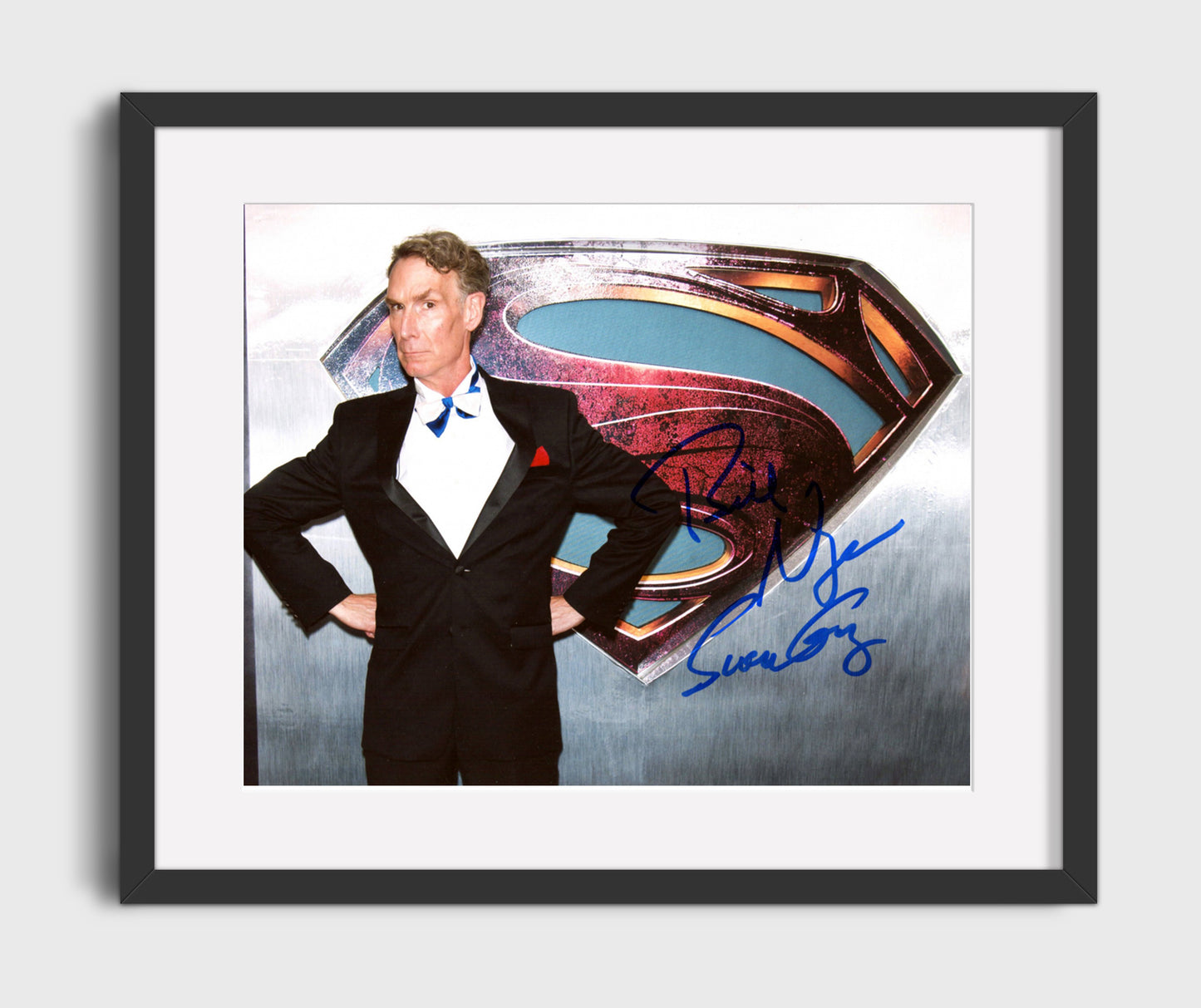 Bill Nye the Science Guy - Bill Nye (Host) Superman Logo Science - Gallery Frame television wall art