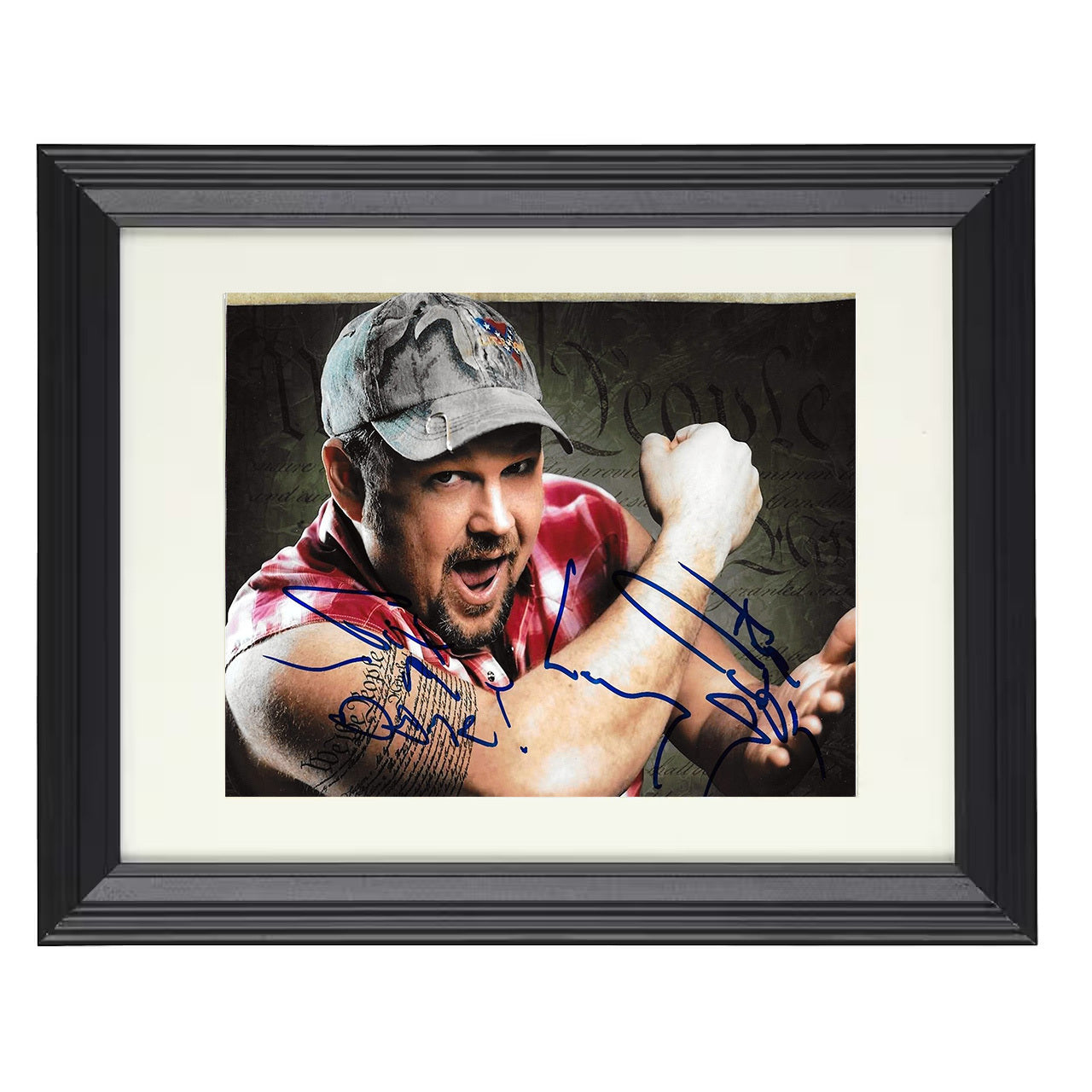 Blue Collar Comedy Tour – Larry the Cable Guy Flexing Pose – 8x10 black beveled framed television wall art