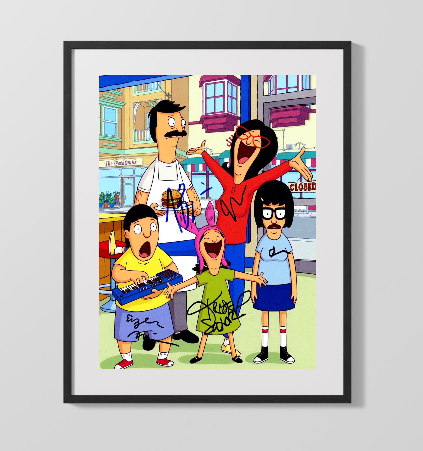 Bob's Burgers - H Jon Benjamin Belcher Family Animated Chaos - Gallery Frame television wall art