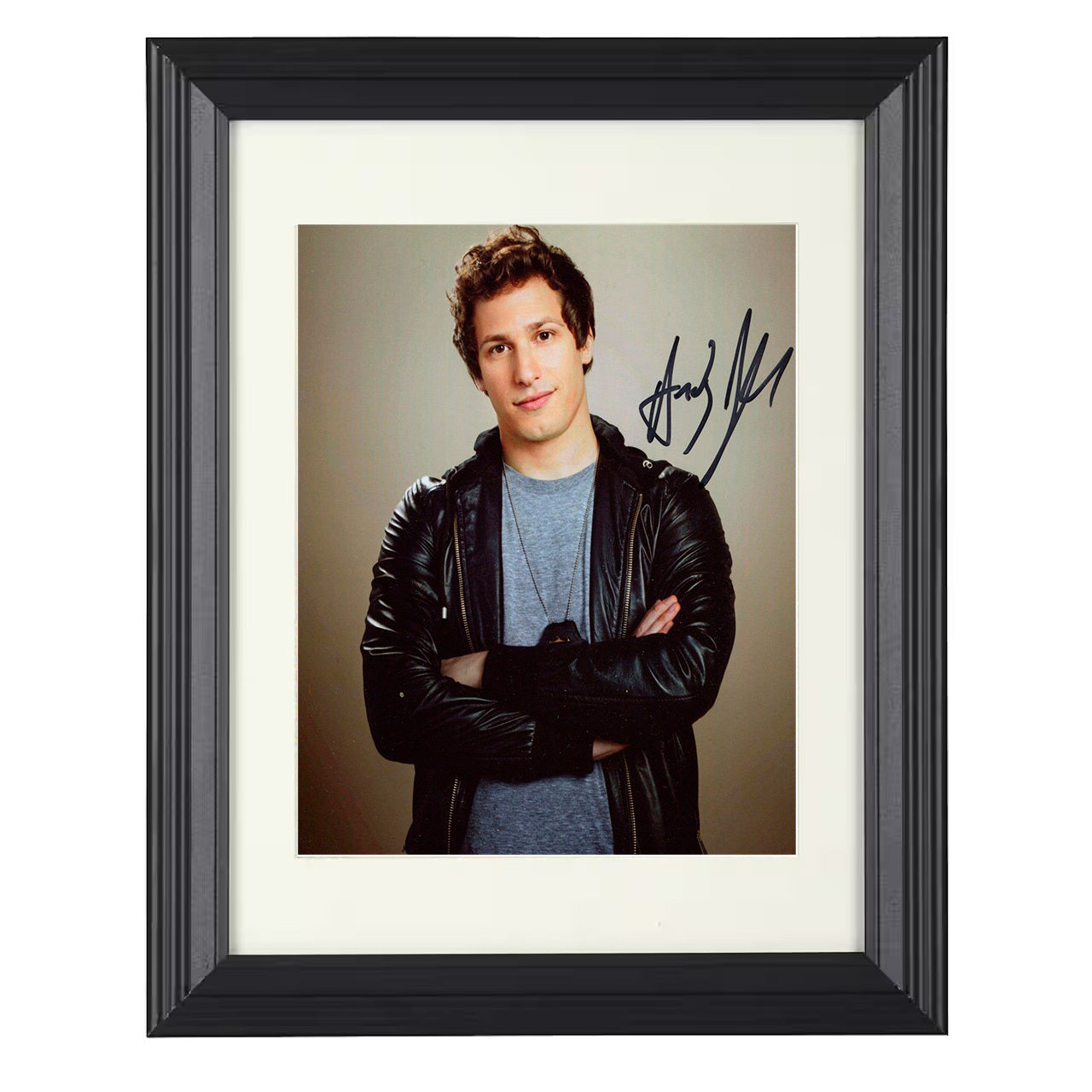 Brooklyn Nine Nine – Andy Samberg Comedy Cop Energy – 8x10 black beveled framed television wall art