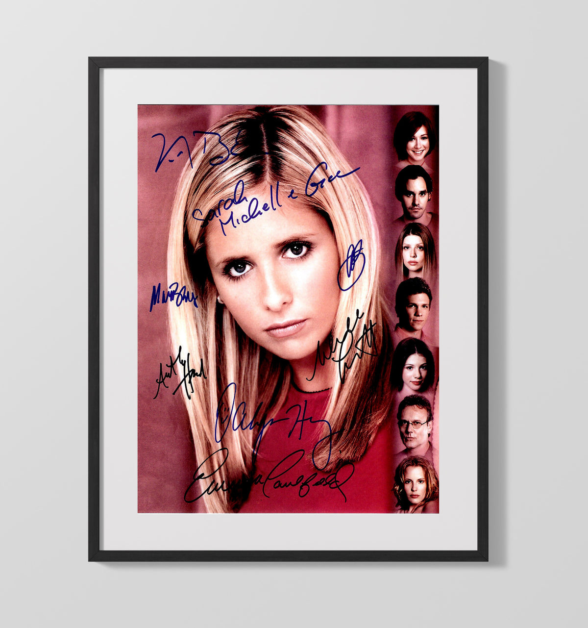Buffy the Vampire Slayer - Sarah Michelle Gellar Vampire Slayer Heroine Ensemble Cast - Gallery Frame television wall art