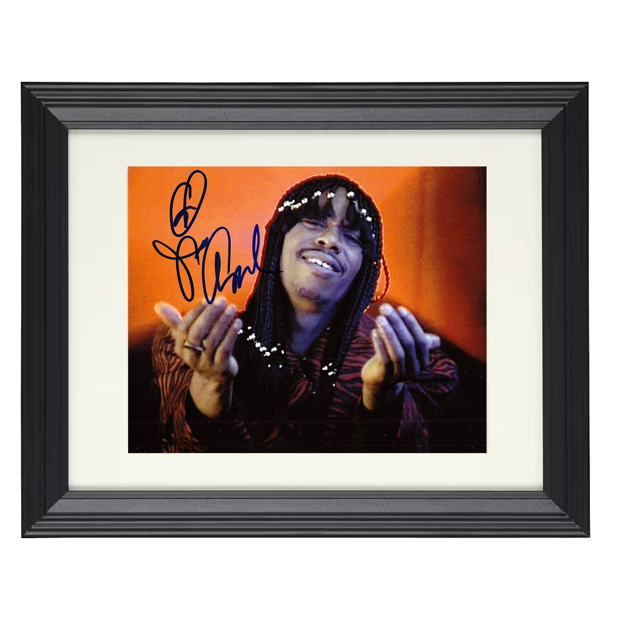 Chappelles Show – Rick James Rick James Comedy Sketch Scene – 8x10 black beveled framed television wall art
