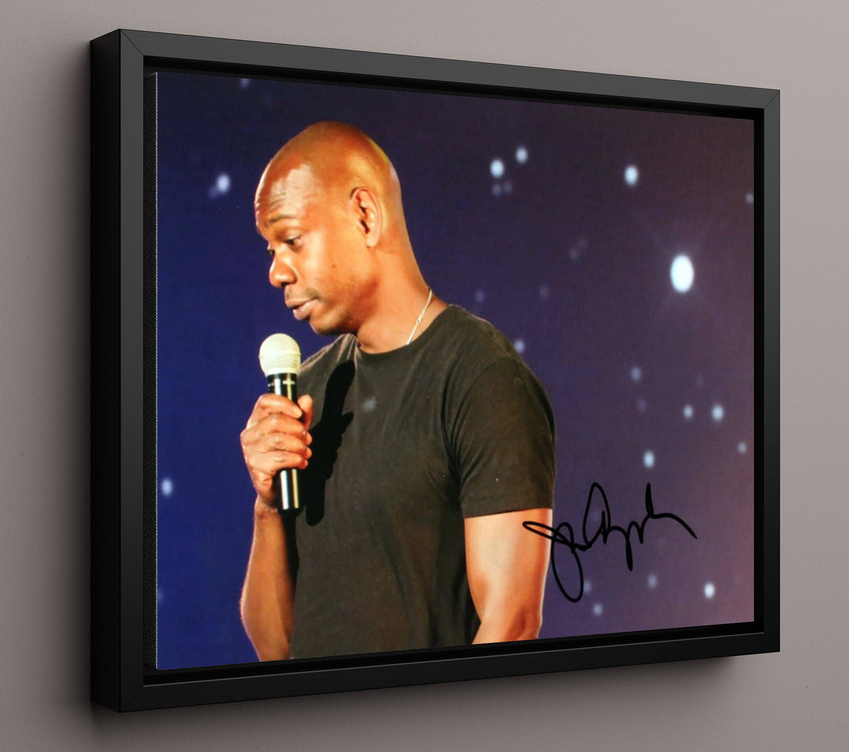 Chappelle's Show - Dave Chappelle Stand-Up Microphone Stage Scene - Framed Canvas television wall art