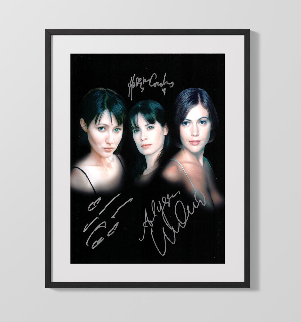Charmed - Shannen Doherty Holly Marie Combs Alyssa Milano Power of Three Ensemble - Gallery Frame television wall art