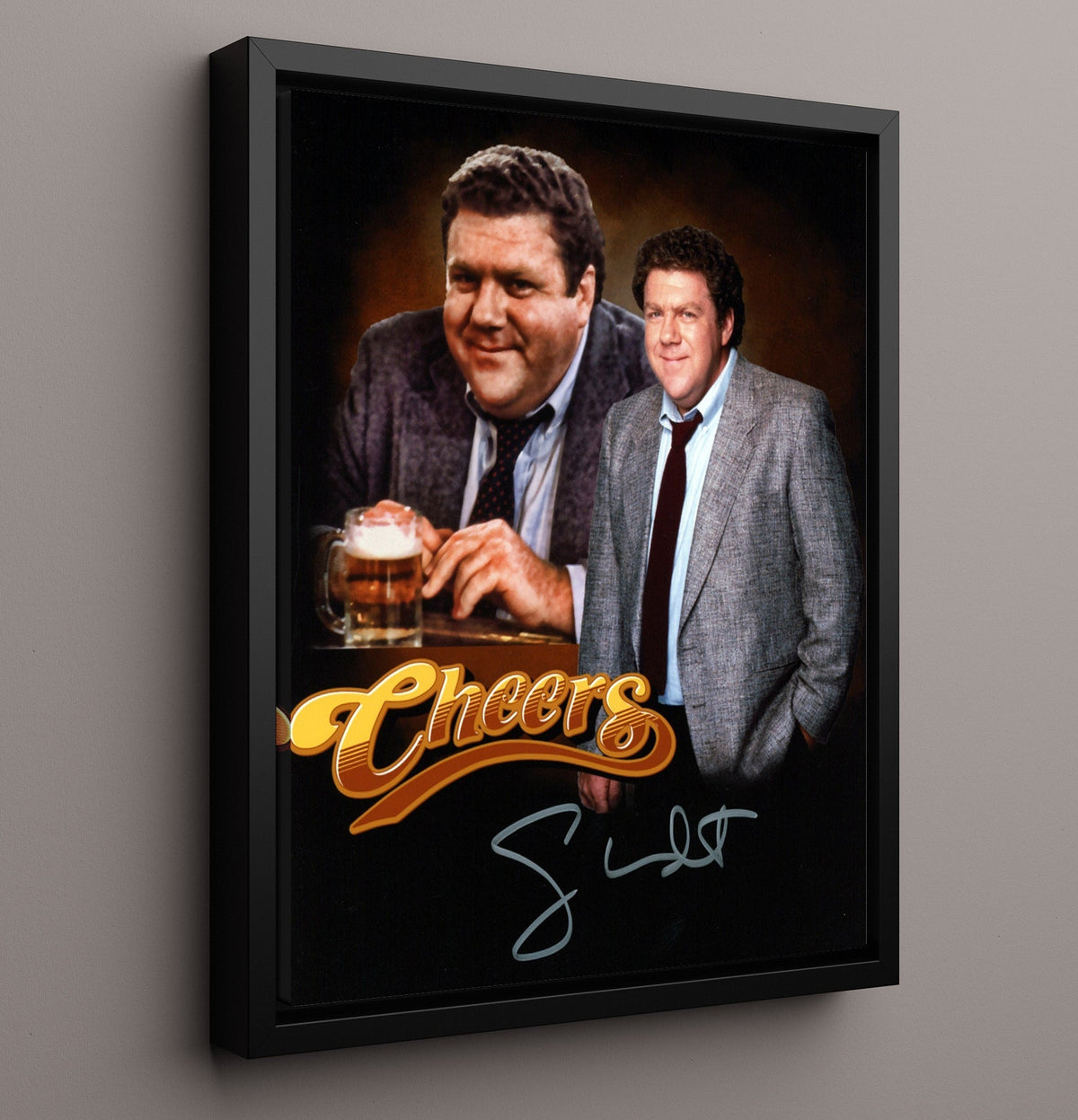 Cheers - George Wendt Norm Character Promo Poster - Framed Canvas television wall art