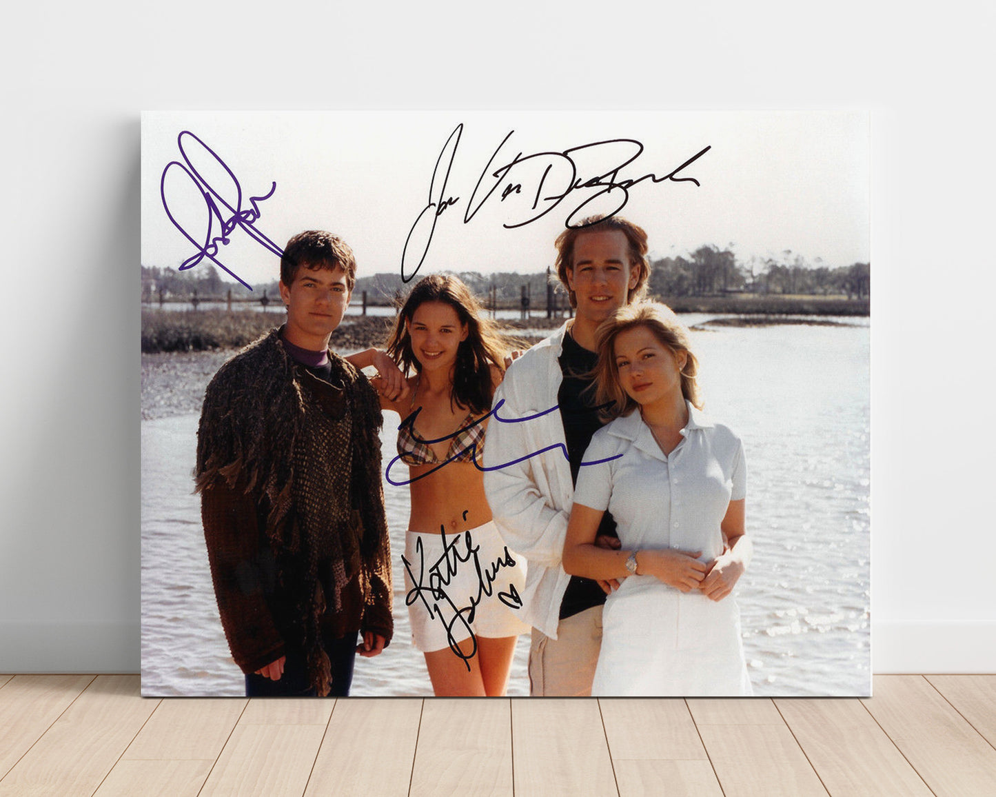 Dawsons Creek - James Van Der Beek (Dawson Leery) Ensemble Cast Waterfront Scene - Vintage Television Wall Art - 16x20 Unframed Print wall art print - television decor