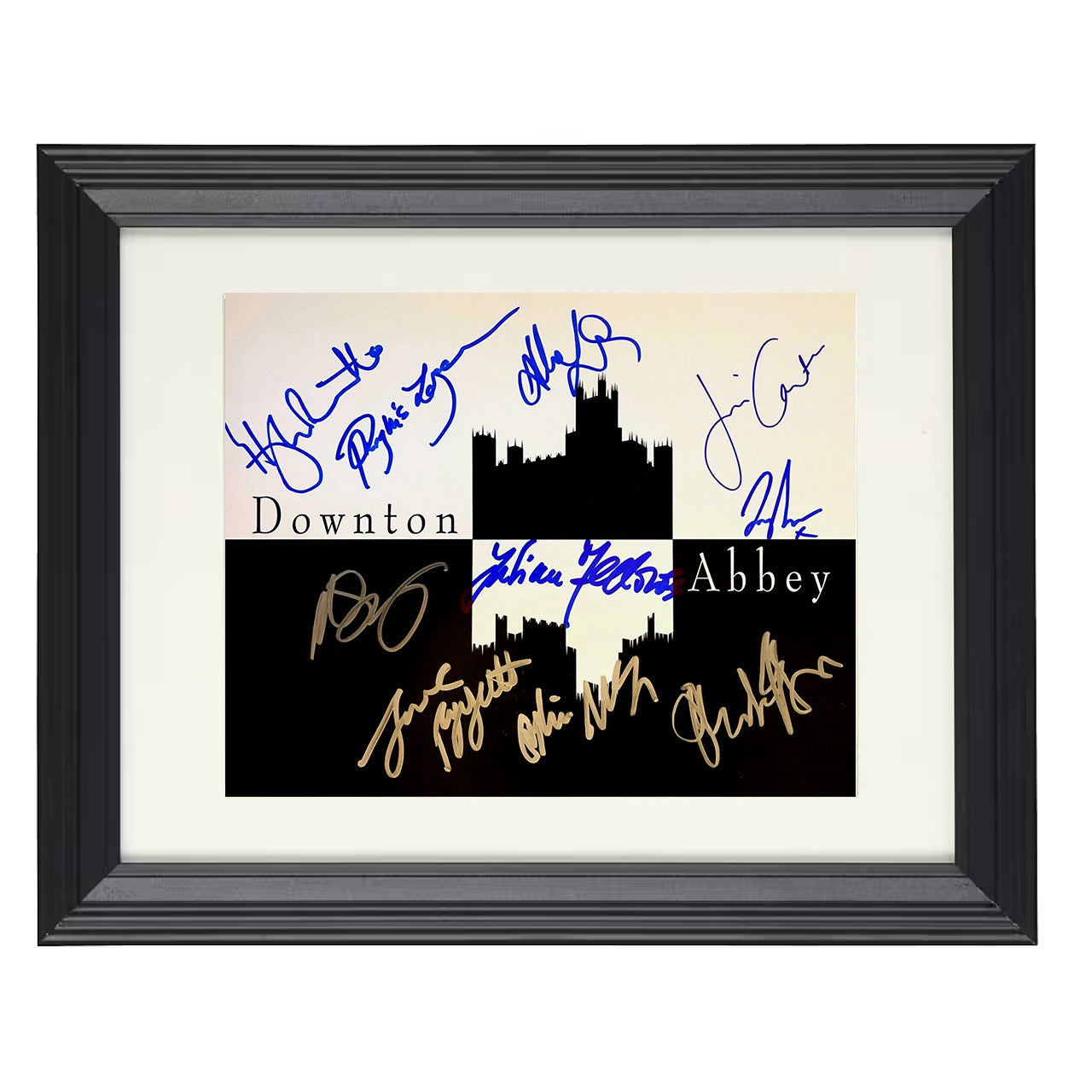 Downton Abbey – Robert Crawley Cast Estate Title Card Scene – 8x10 black beveled framed television wall art
