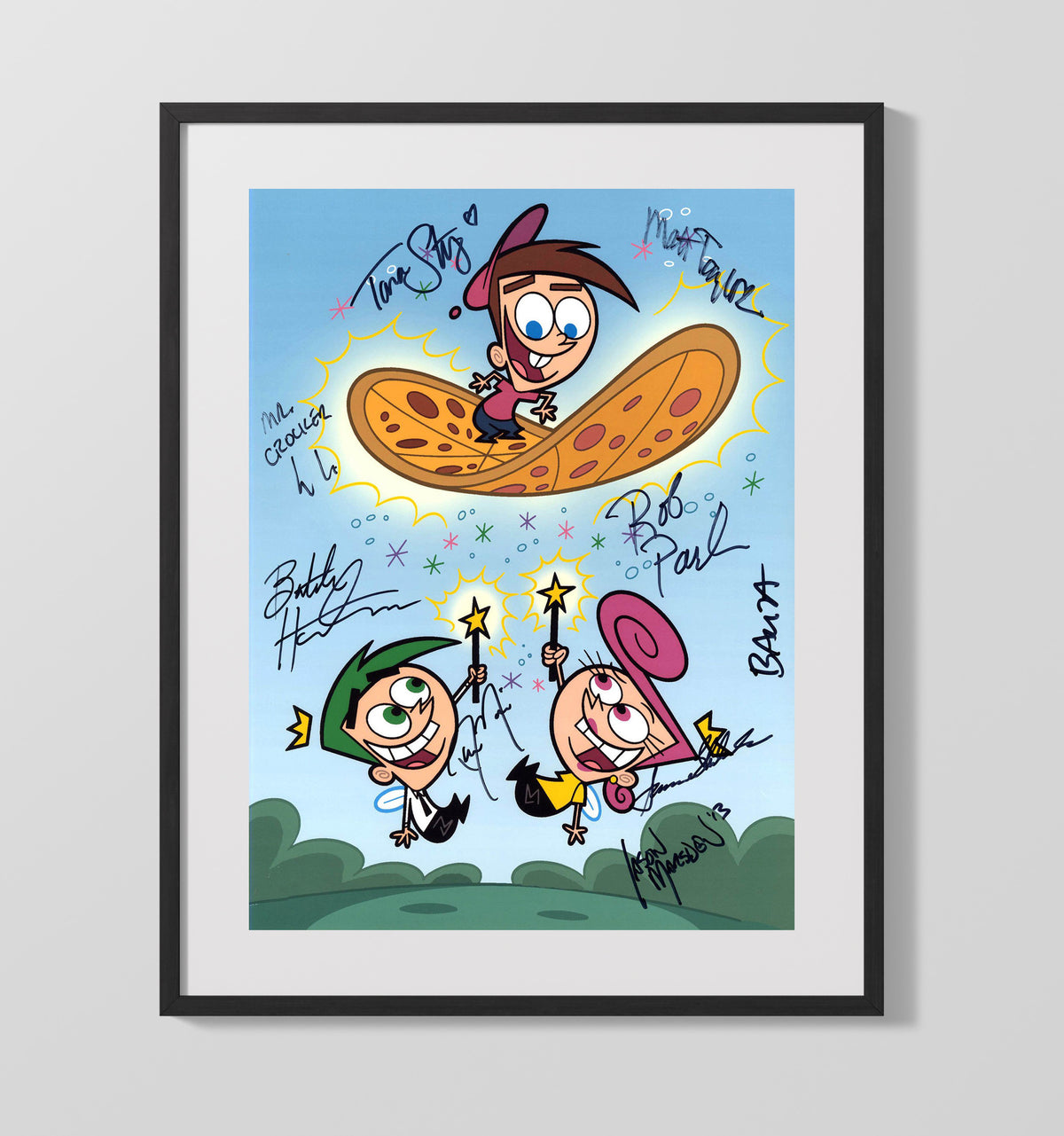 Fairly OddParents - Timmy Turner Cosmo Wanda Pizza Carpet - Gallery Frame television wall art