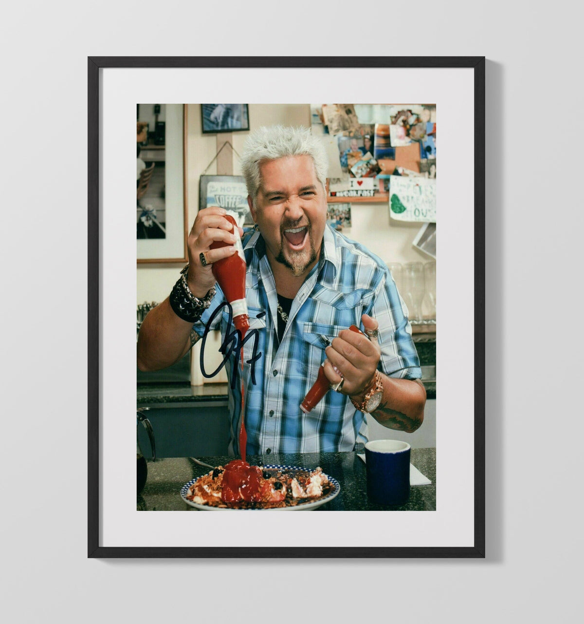 Food Network - Guy Fieri Diner Breakfast Sauce Pour - Gallery Frame television wall art