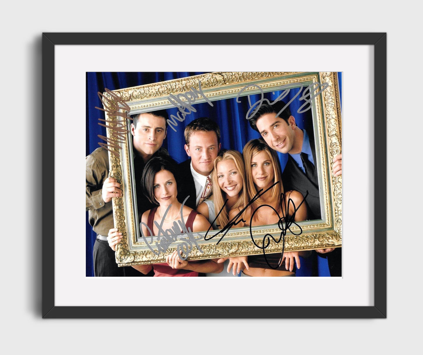Friends - Jennifer Aniston (Rachel Green) Ensemble Picture Frame Cast Scene - Gallery Frame television wall art