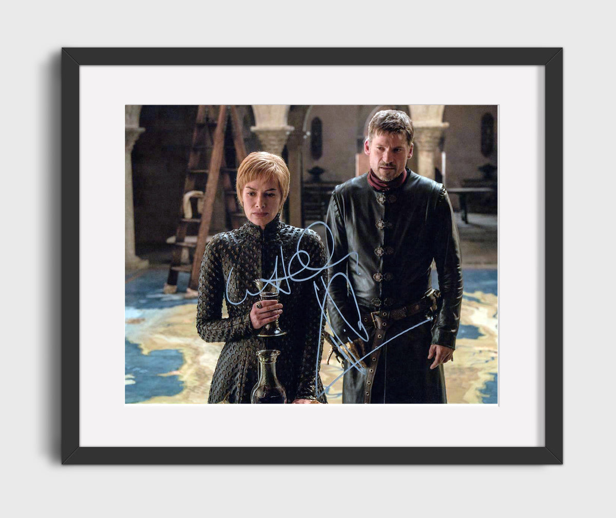 Game of Thrones - Lena Headey (Cersei Lannister) and Nikolaj Coster-Waldau (Jaime Lannister) Throne Room Strategy Exchange - Gallery Frame television wall art