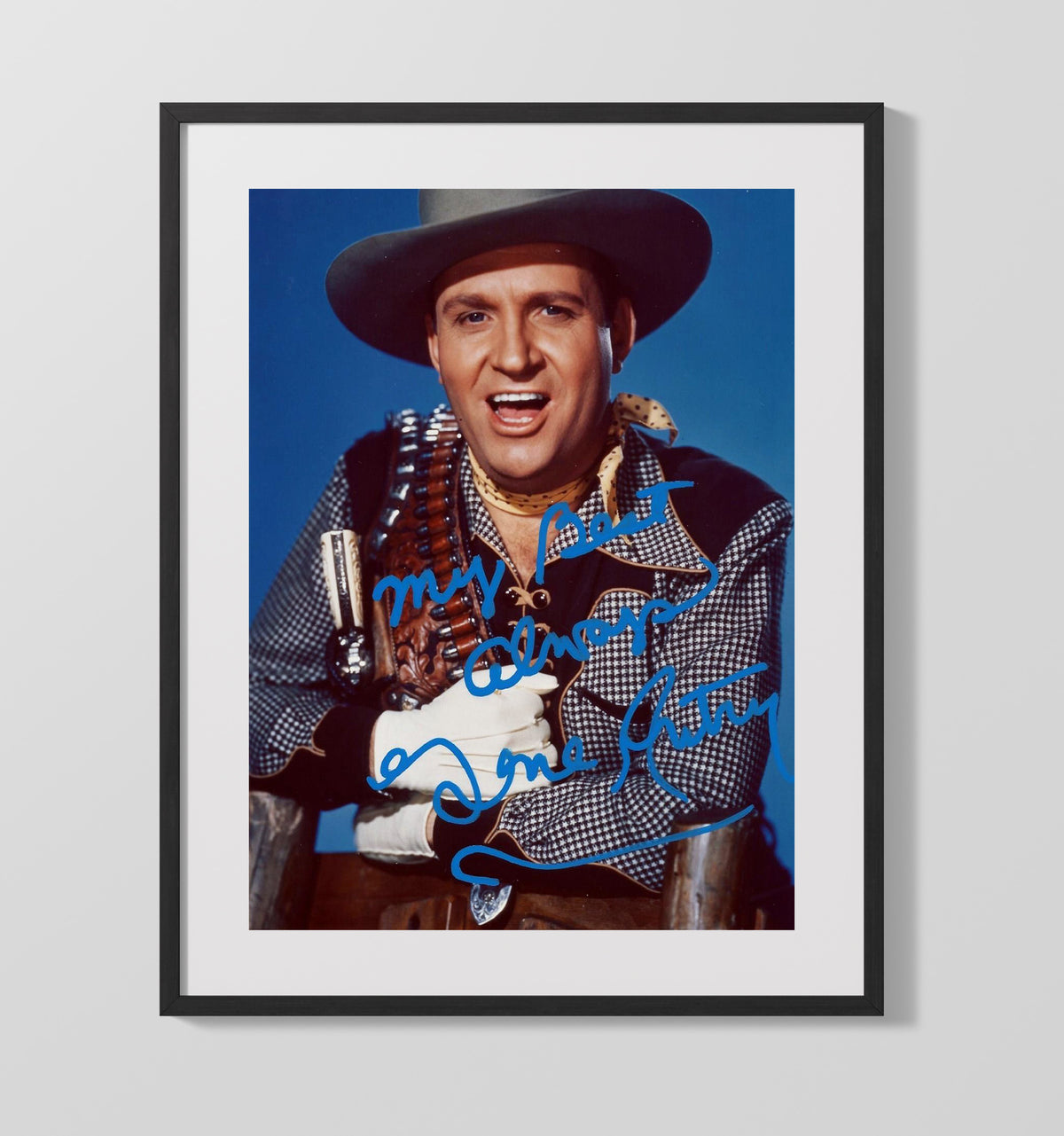 Gene Autry Show - Gene Autry Singing Cowboy Bandolier - Gallery Frame television wall art