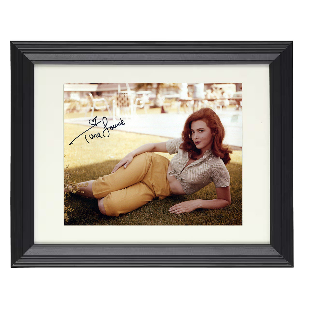 Gilligans Island – Ginger Grant Poolside Capri Pose – 8x10 black beveled framed television wall art