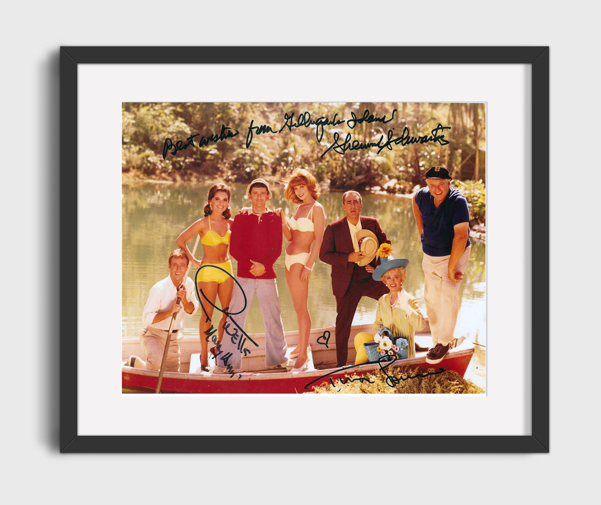 Gilligans Island - Tina Louise (Ginger Grant) Ensemble Lagoon Boat Cast Scene - Gallery Frame television wall art