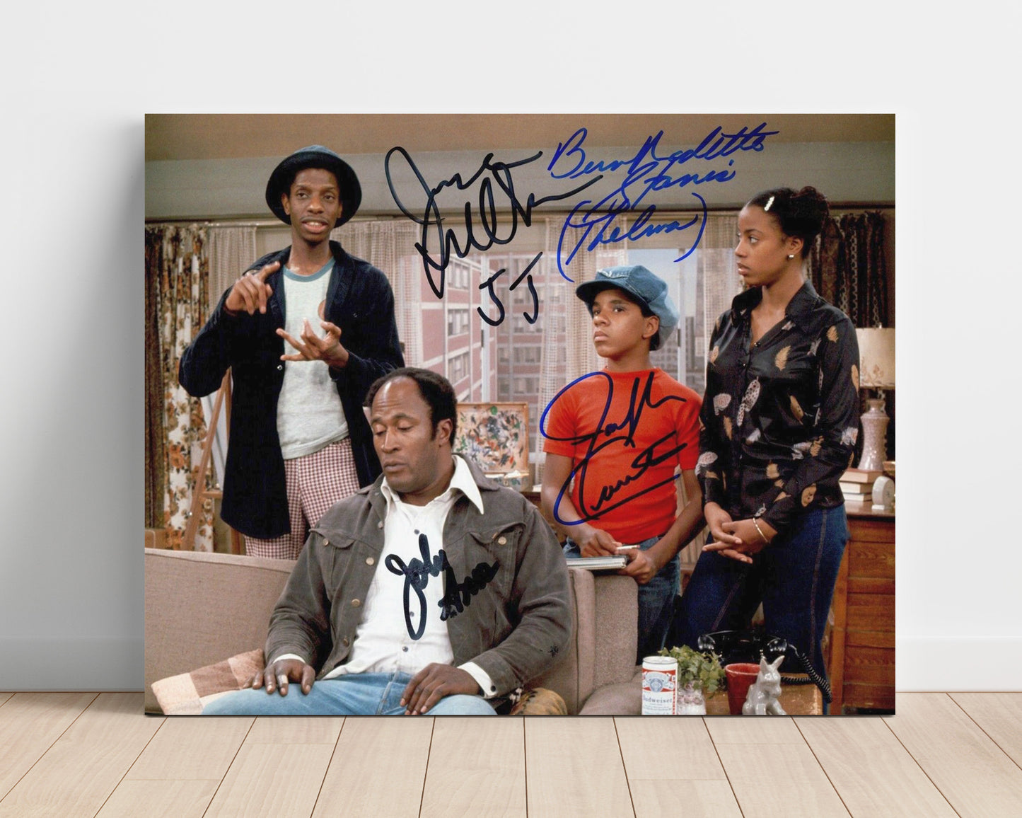Good Times - Jimmie Walker (J.J. Evans) Family Living Room Scene - Vintage Television Wall Art - 16x20 Unframed Print wall art print - television decor