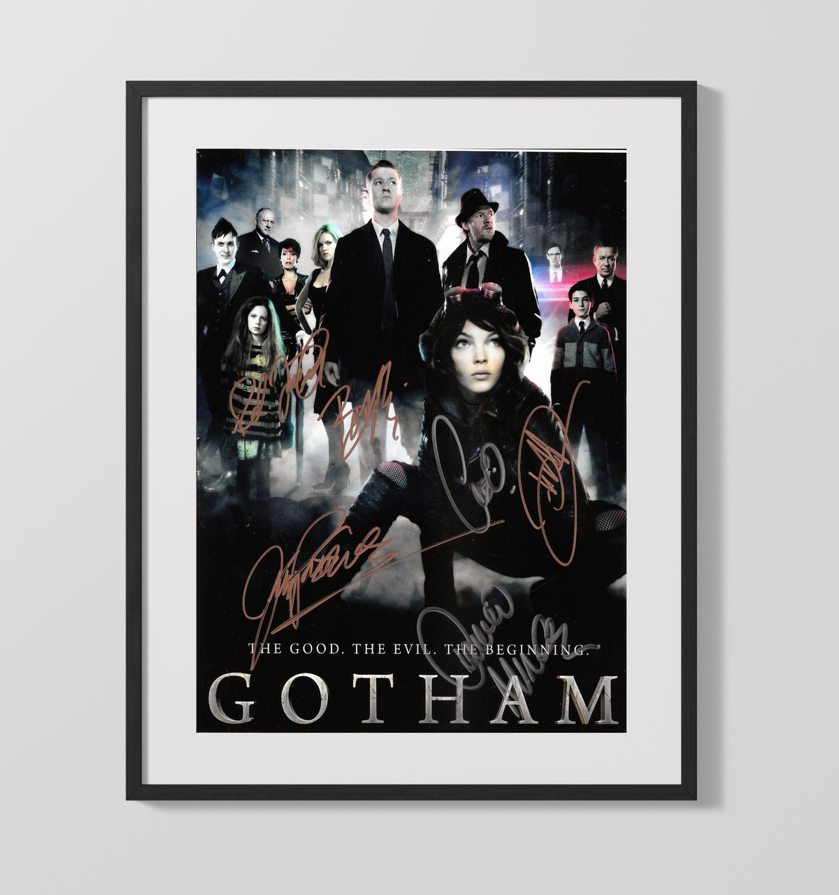 Gotham - Cast Gotham City Ensemble Poster - Gallery Frame television wall art