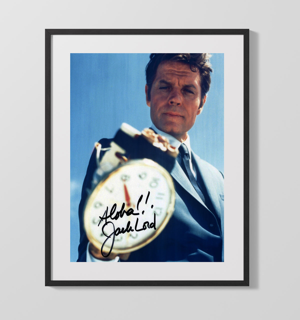 Hawaii Five-O - Jack Lord Steve McGarrett Clock Close Shot - Gallery Frame television wall art